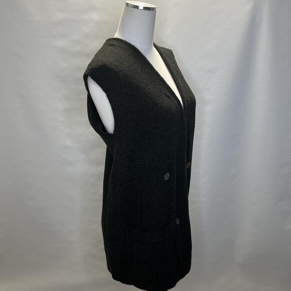 Vintage Perry Ellis Sweater Vest Mens Medium Cashmere Double Breasted 90s - Picture 2 of 12